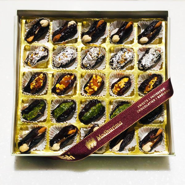 Farhi Choc Dipped & Assorted Fruit & Nut Stuffed Date Gift Box, 720g