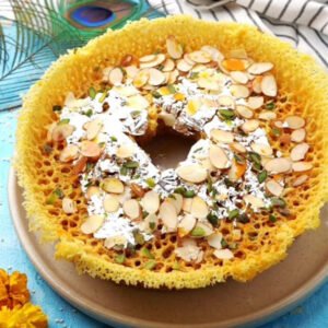 Buy Plain Kesariya Ghewar Online by Madhurima Sweets