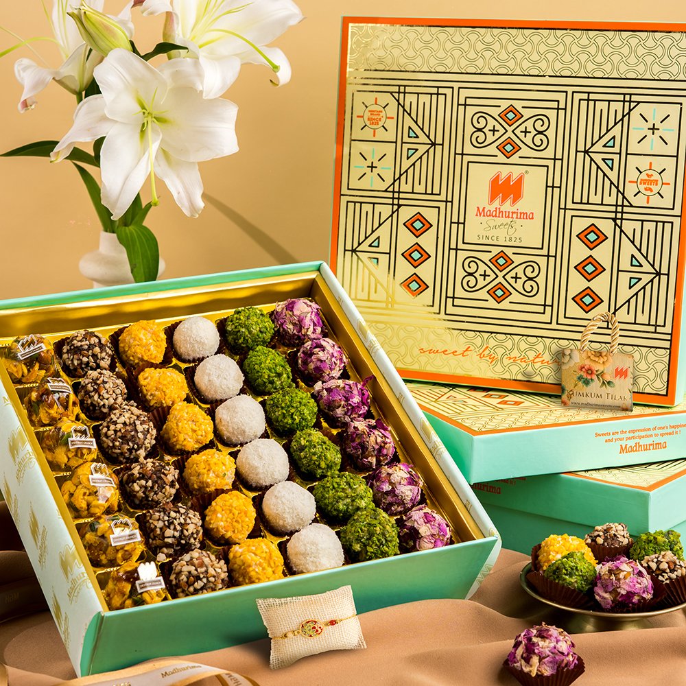 Exotic Sweets 36 Pcs with Rakhi & Roli Chawal