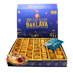 Assorted Baklava 1kg Box with Rakhi