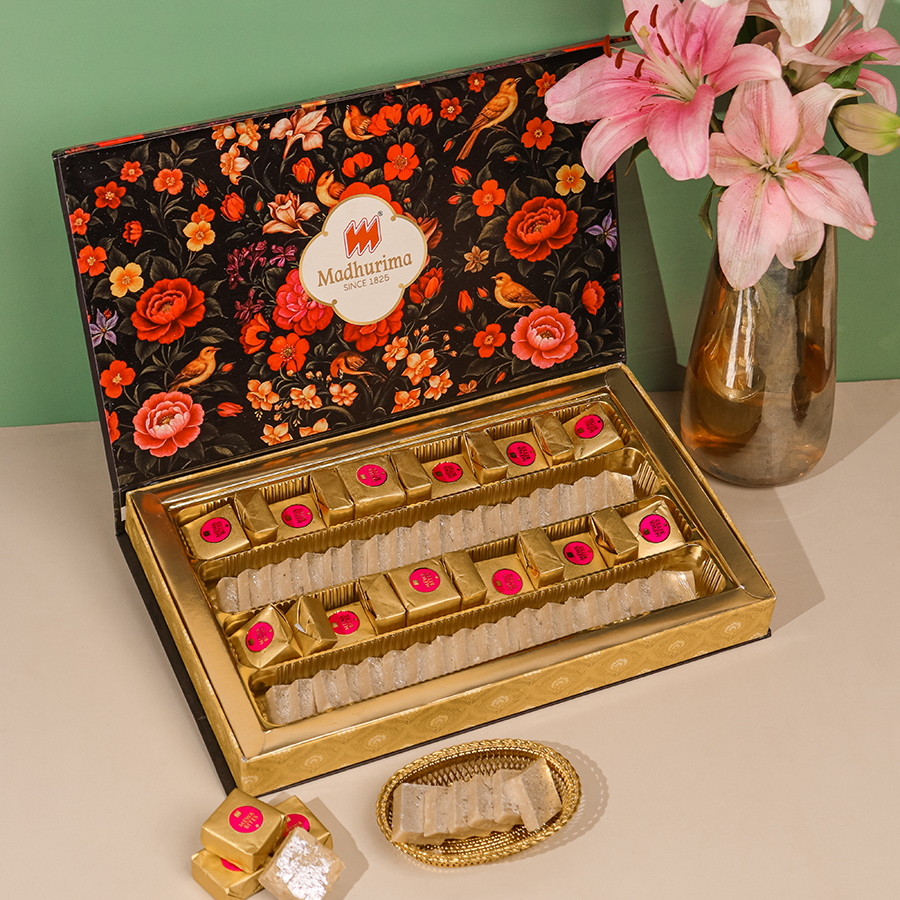 Kaju Barfi & Mewa Bite (900g) with Rakhi & Roli Chawal